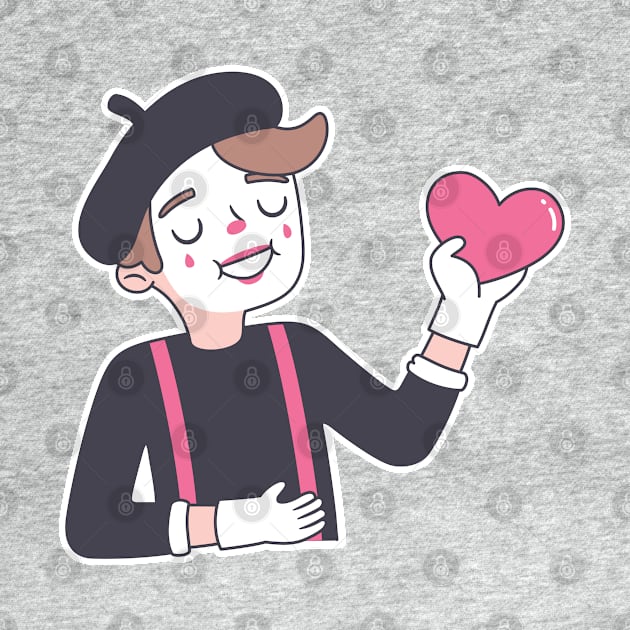 Cute Mime Heart My Heart by rustydoodle